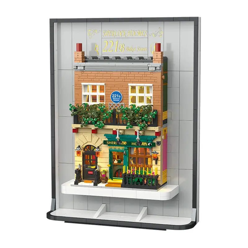 JIESTAR Sherlock Holmes memorial hall building block model for adult display collectors